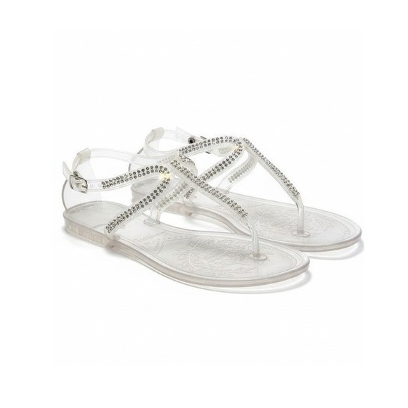Steve Madden Shoes - Steve Madden Women Rhinestone Clear Jelly Saba Sandals Manmade Summer 8